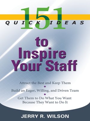 cover image of 151 Quick Ideas to Inspire Your Staff